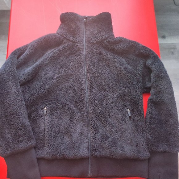 Athletic Works Sherpa fluffy sweatshirt black women's size L - Picture 1 of 8